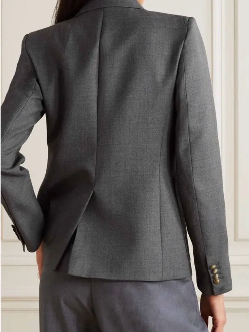 Nili Lotan Nathalia Double Breasted Wool-Twill Blazer - Picture 6 of 7